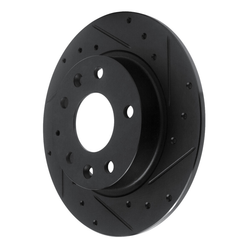 Mazda 3 Brake Rotor (1) - Rear Right - R1 Concepts - Drilled & Slotted - Black - `14-`25